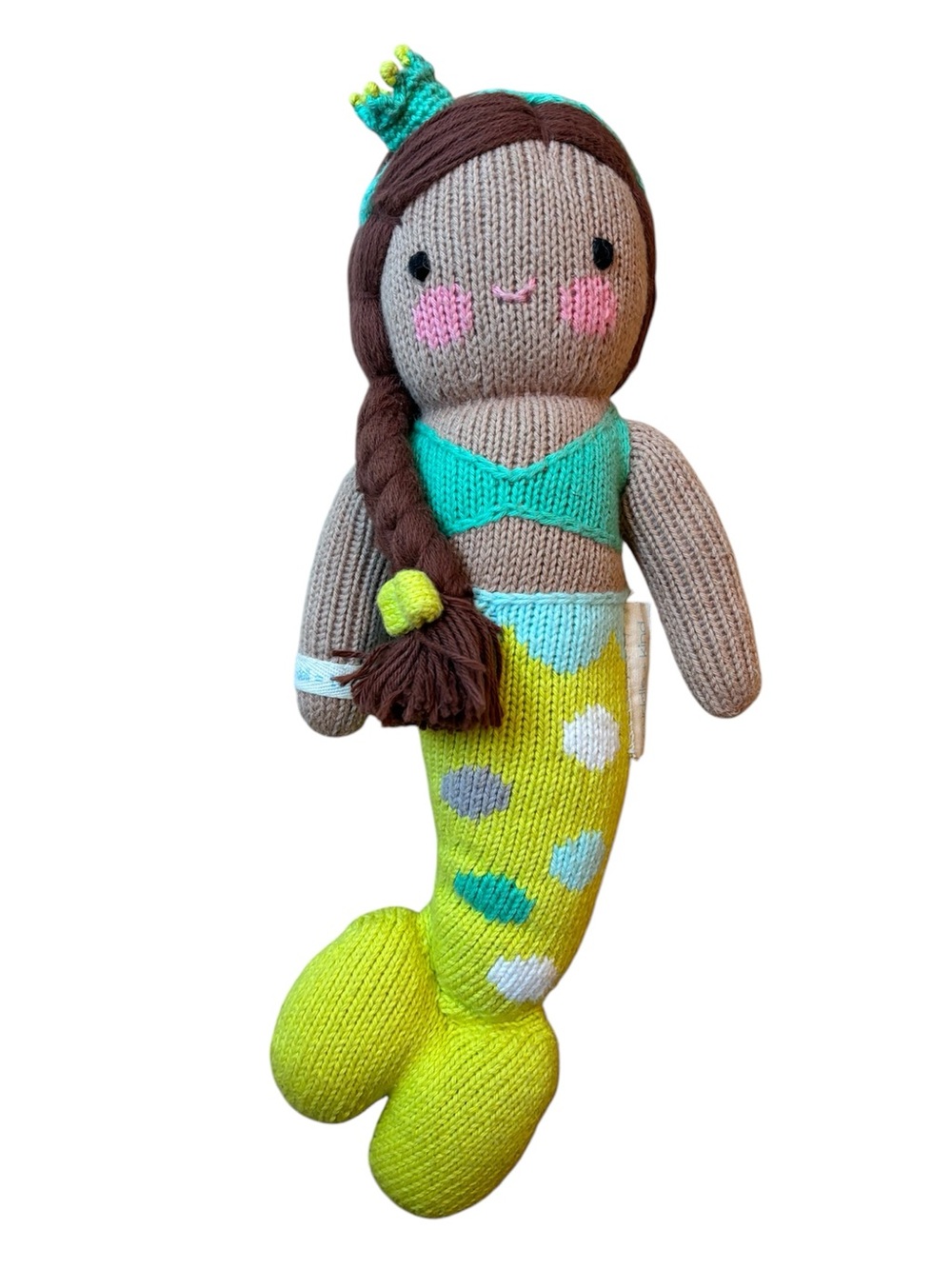 Cuddle + Kind Mermaid Doll Pearl Handmade Knit 13”